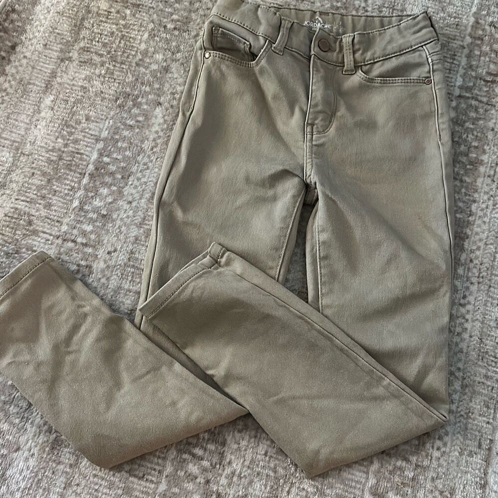 Jordache Size 7 Girls skinny khaki Pants SCHOOL UNIFORM PANTS